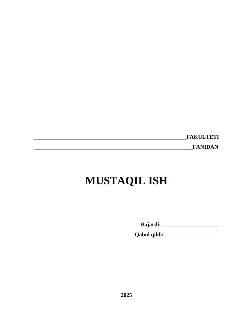 Tibbiy-bilogik masalani yechish misolida ma'lumotlarni tashkil qilish va kiritish 1