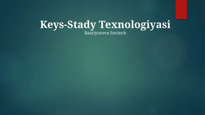 Keys-Stady Texnologiyasi 1