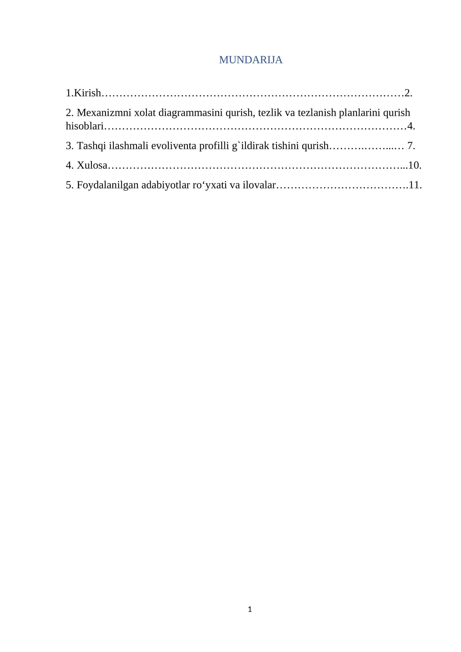 Mashina va mexanizmlar nazariyasi 1