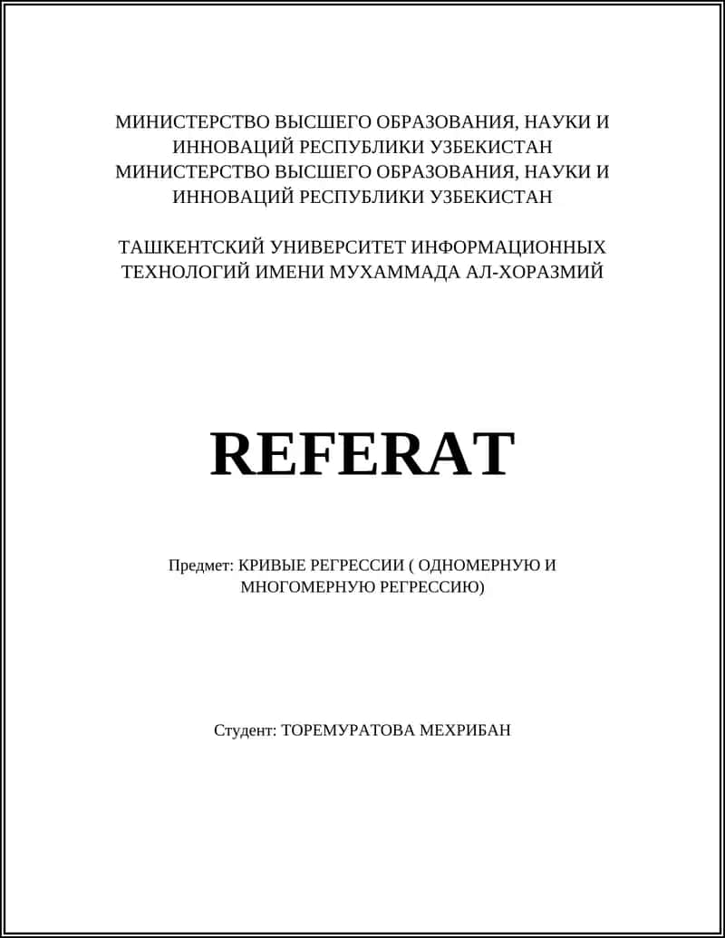Методы полиномиальной регрессии 1