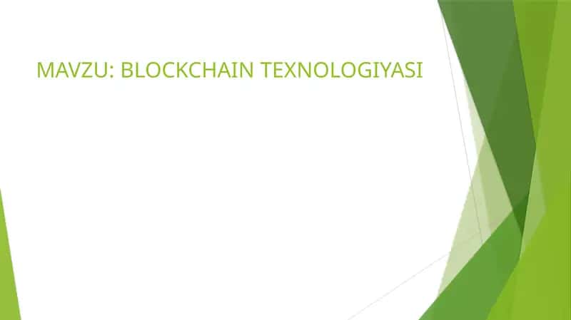 BLOCKCHAIN TEXNOLOGIYASI 1