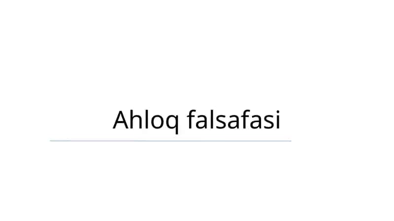 Ahloq falsafasi 1