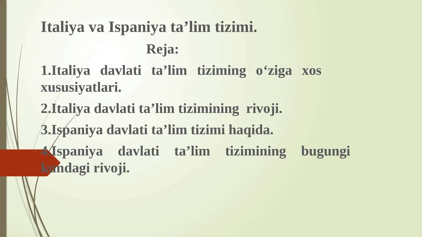 İtaliya va İspaniya ta’lim tizimi 1