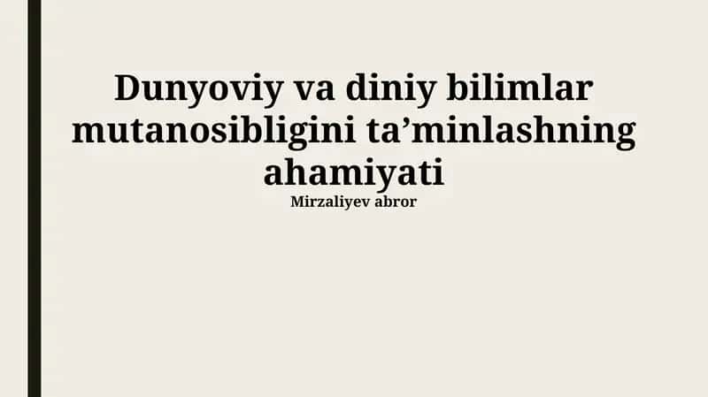 Sekulyar bilim: Ta’rifi va mohiyati 1