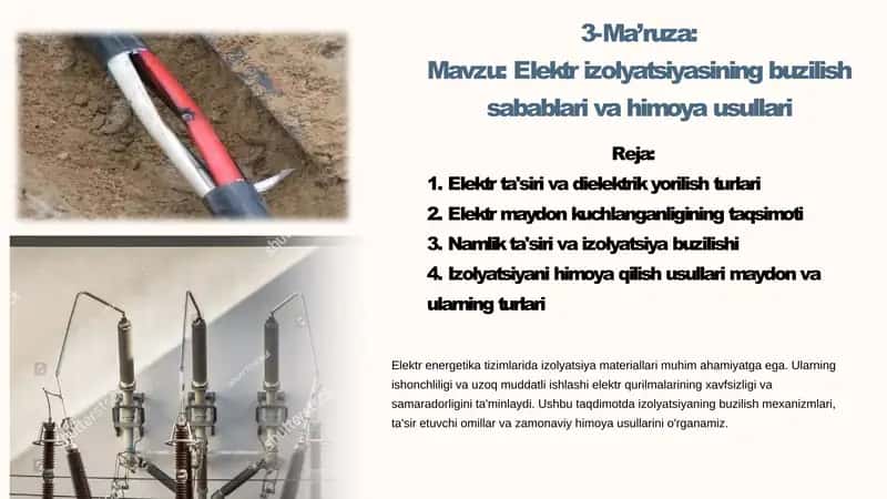 Elektr energetika tizimlarida izolyatsiya materiallari 1