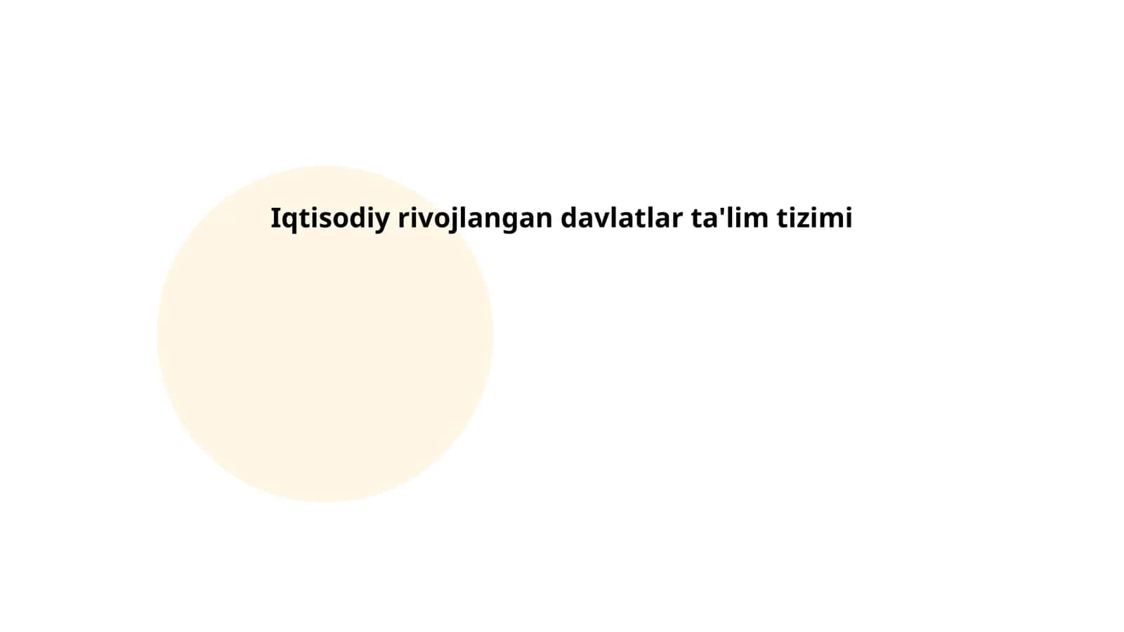 Iqtisodiy rivojlangan davlatlar ta'lim tizimi 1