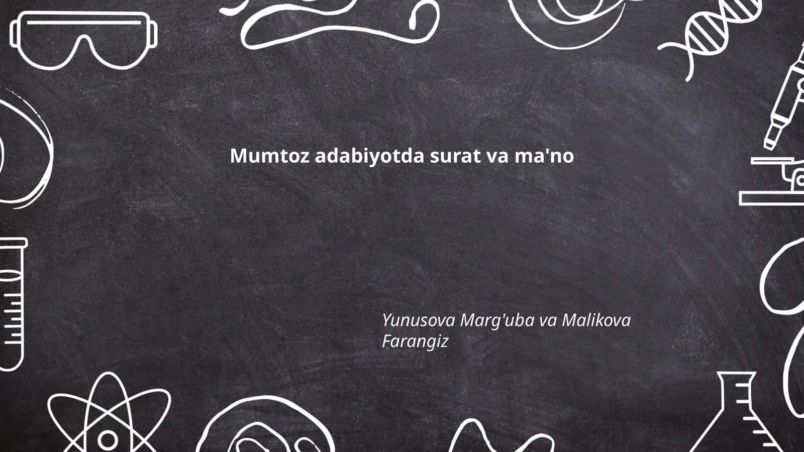 Mumtoz adabiyotda surat va ma'no 1