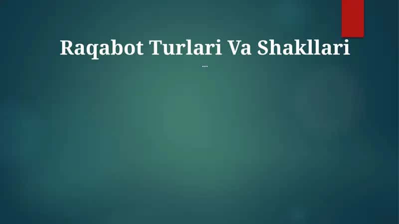 Raqobat Turlari Va Shakllari 1