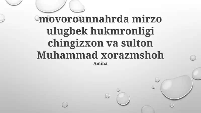 Ulugʻbekning ilmiy va madaniy ishlari 1