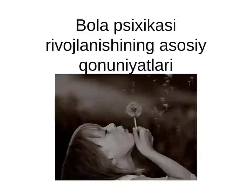 Kichik maktabgacha yoshdagi bolalarning psixologik hususiyatlari
