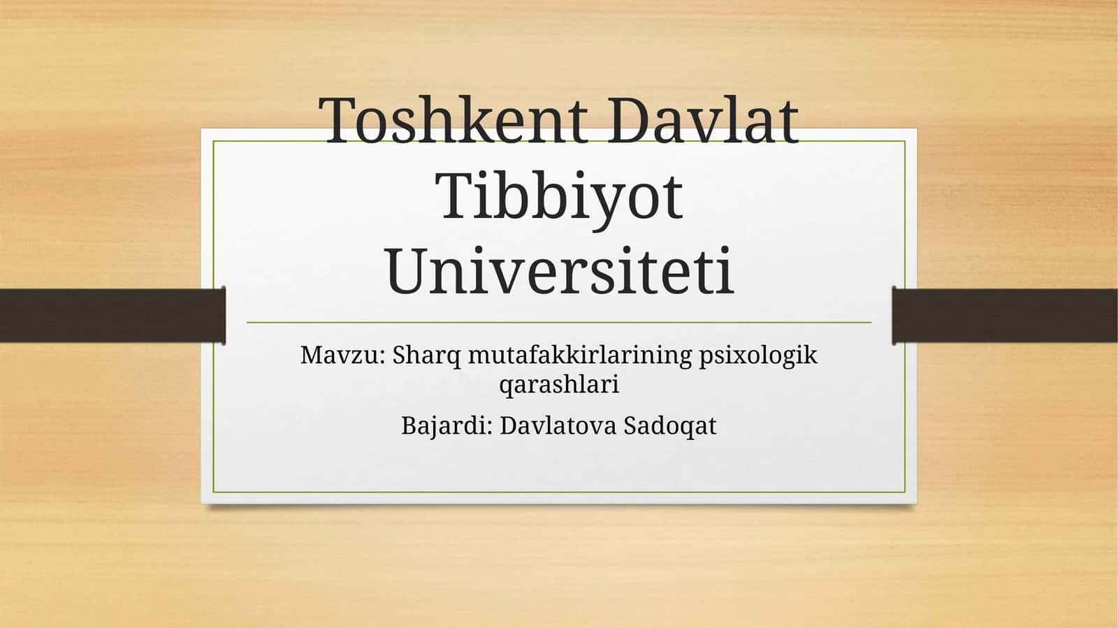 Sharq mutafakkirlarining psixologik qarashlari 1