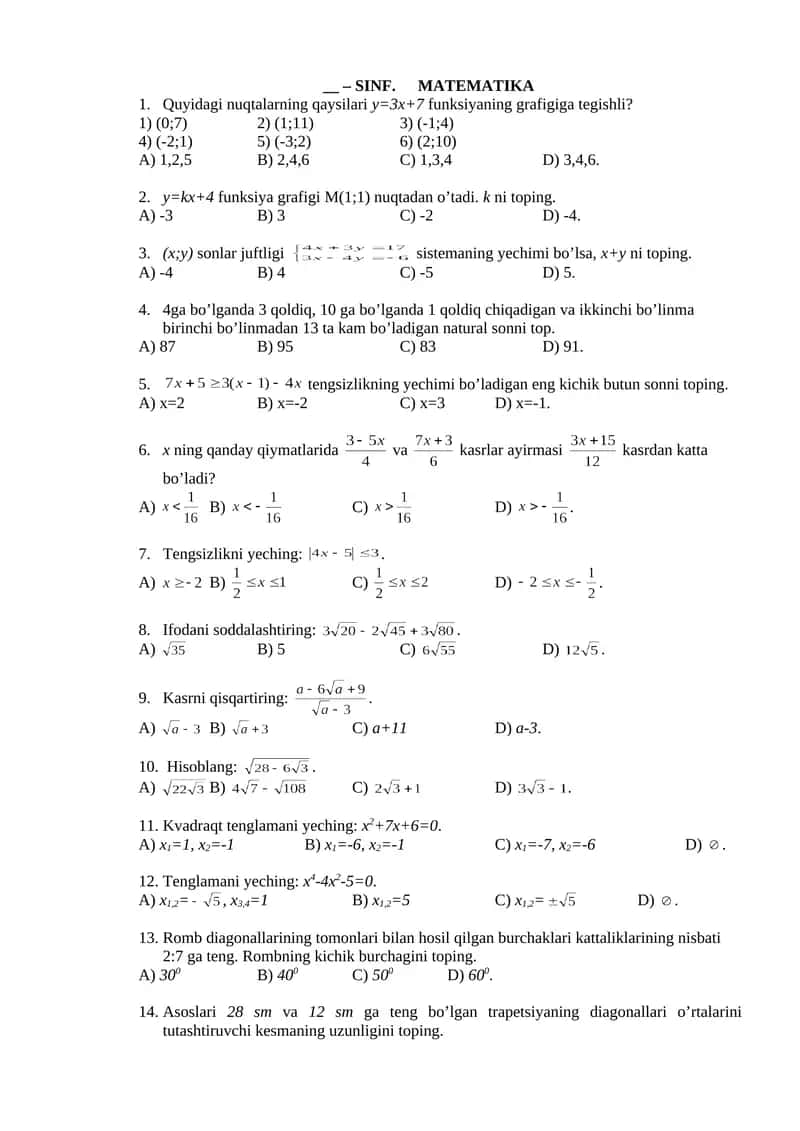 8-SINF MATEMATIKA 1