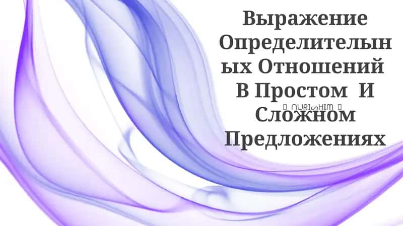 Выражение Определителыных Отношений В Простом И Сложном Предложениях 1