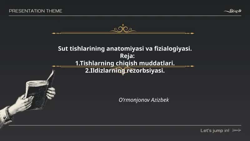 Sut tishlarining anatomiyasi va fizialogiyasi 1