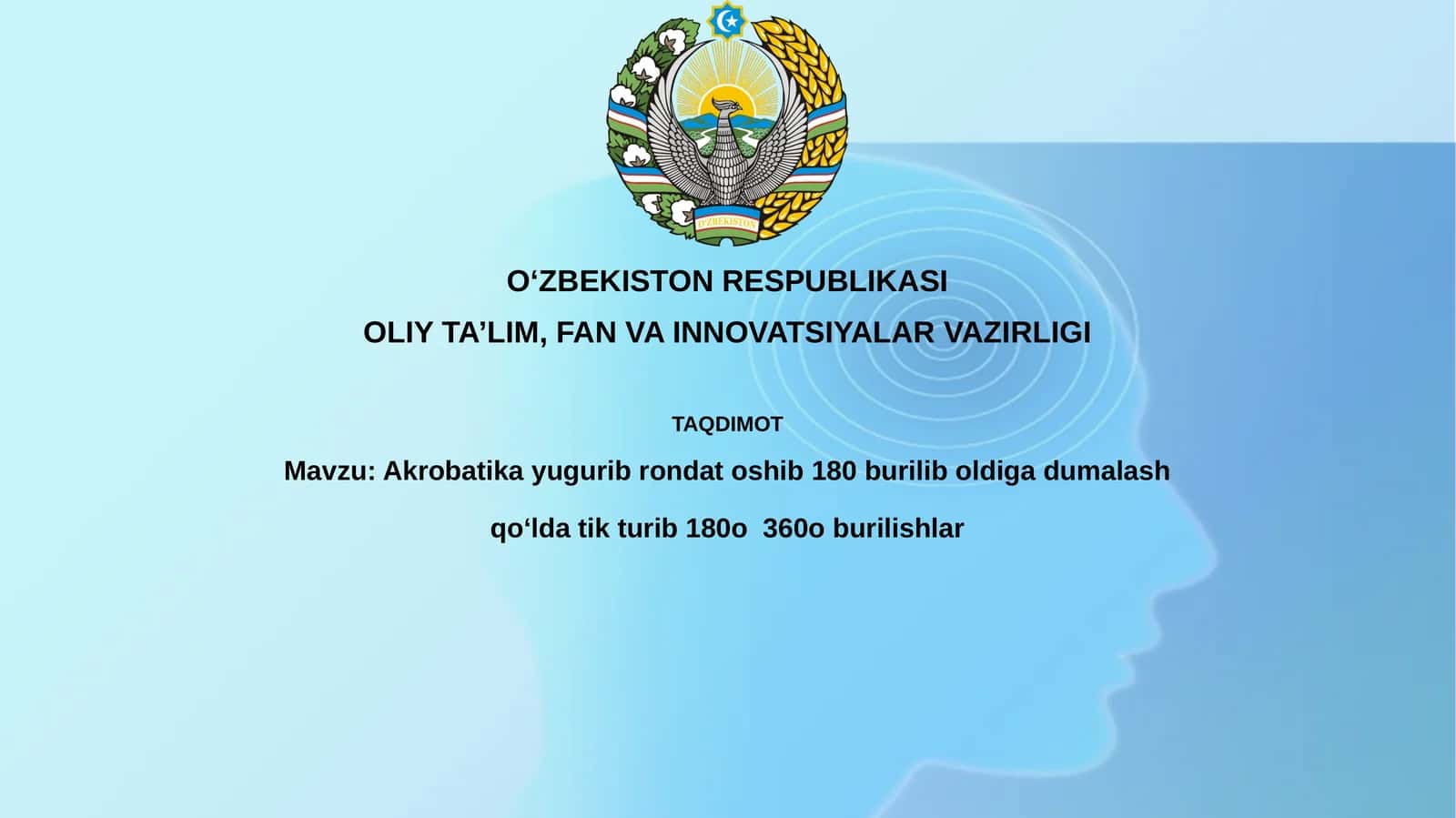 Akrobatik harakatlar asoslari 1