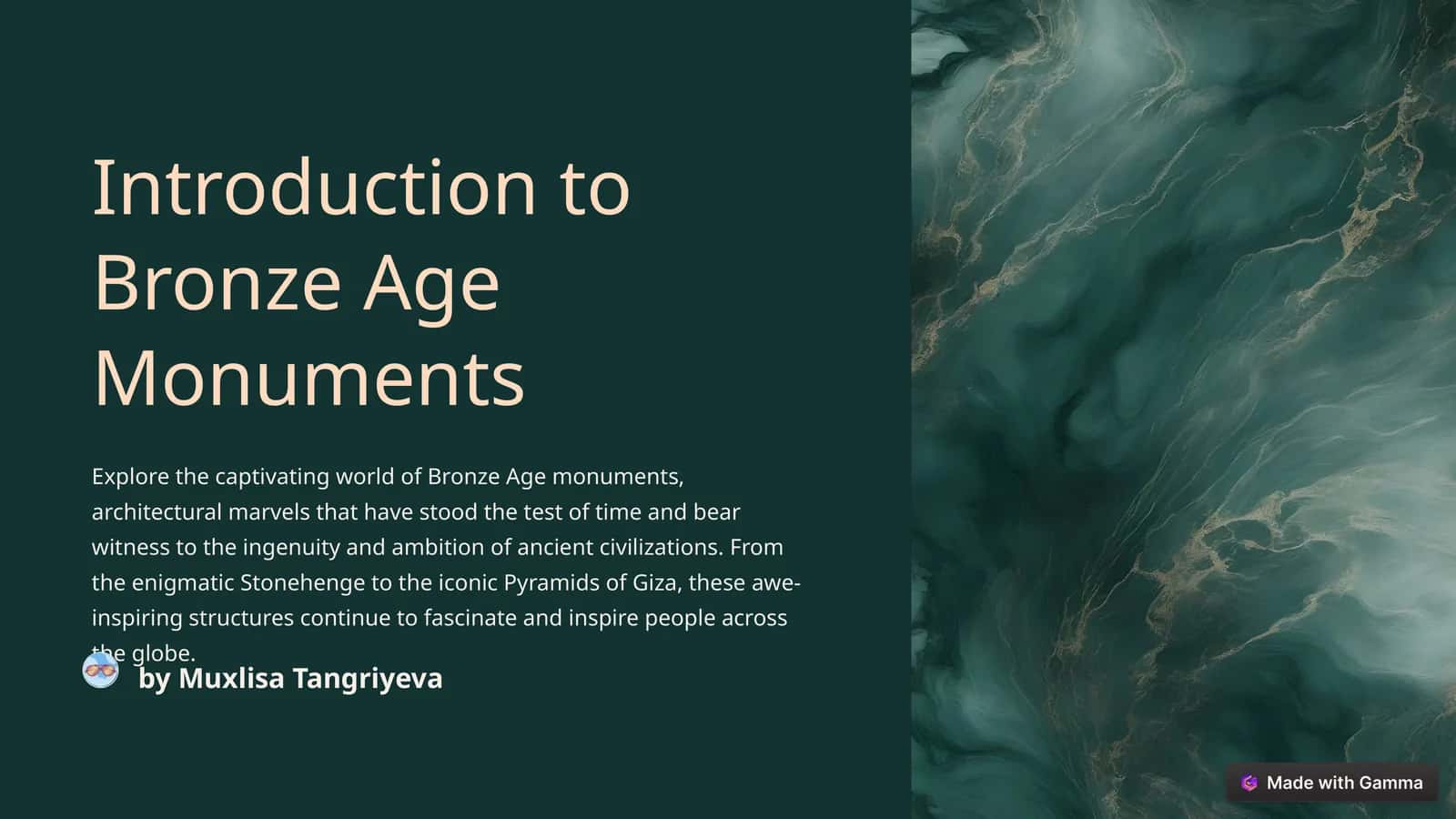 Introduction to Bronze Age Monuments 1