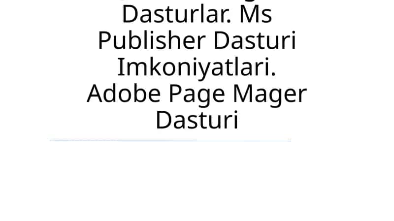 Ms Publisher Dasturi 1