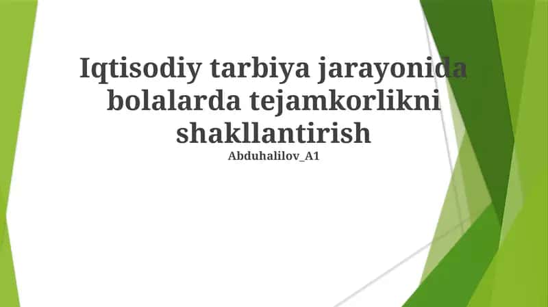 Bolalar uchun tejash strategiyasi 1