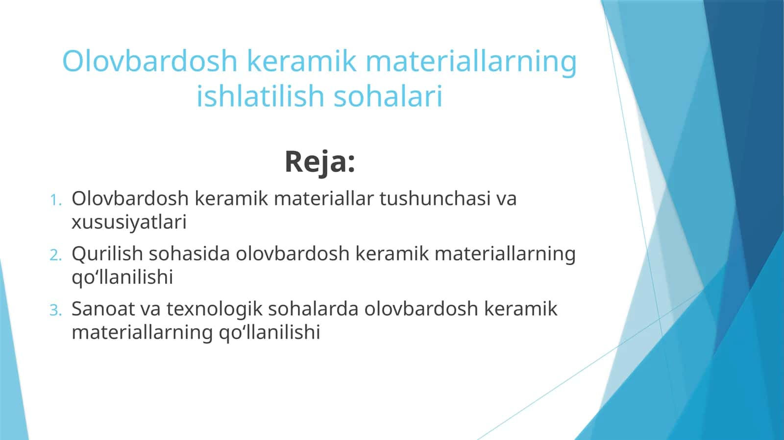 Olovbardosh keramik materiallar 1