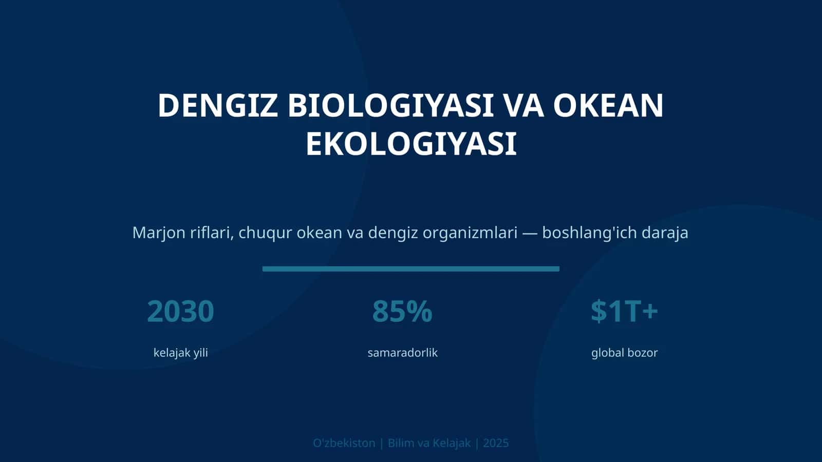 Dengiz Biologiyasi va Okean Ekologiyasi 1