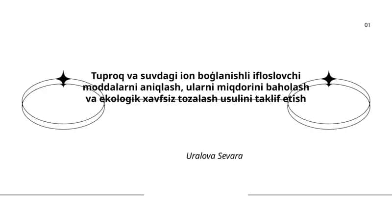 Tuproq va suvdagi ion boģlanishli ifloslovchi moddalarni aniqlash 1