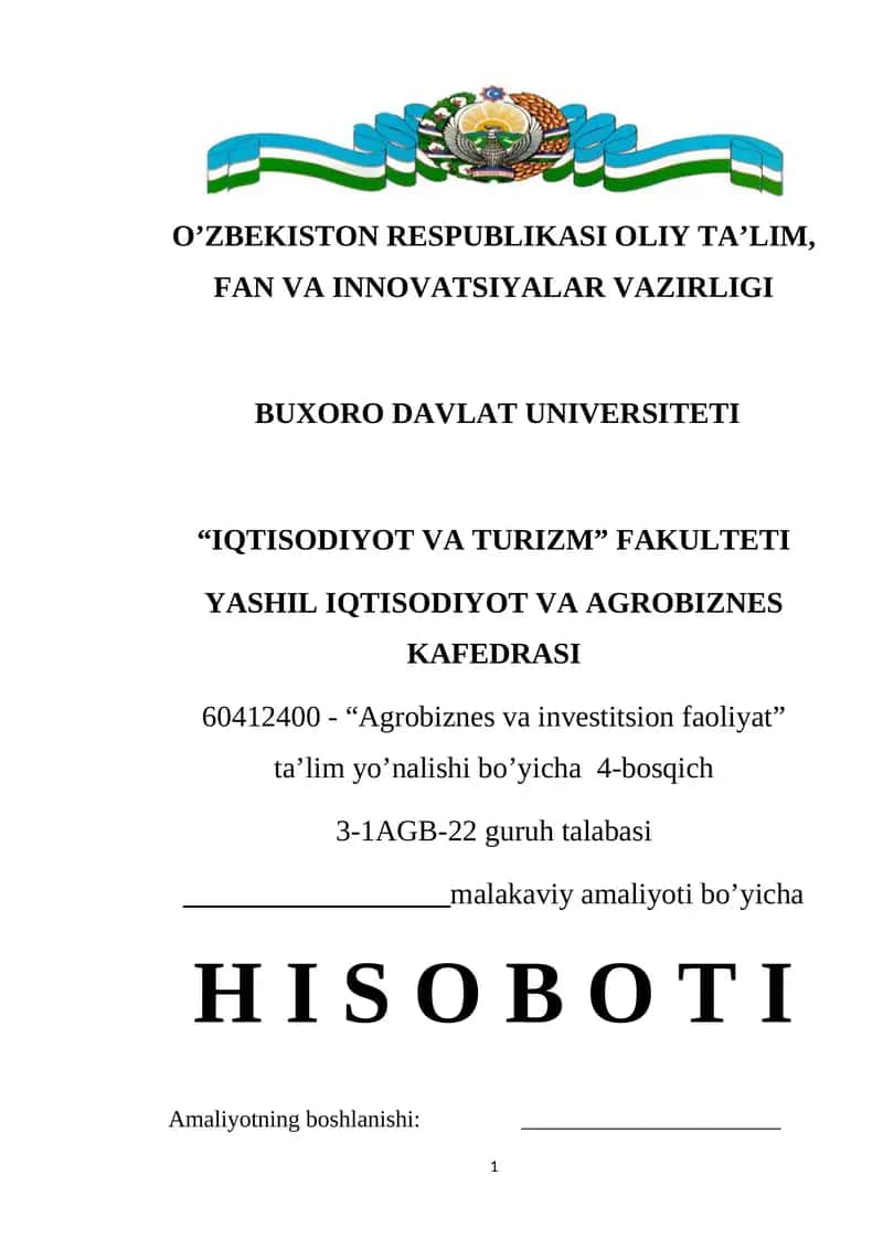Agrobiznes va investitsion faoliyat 1