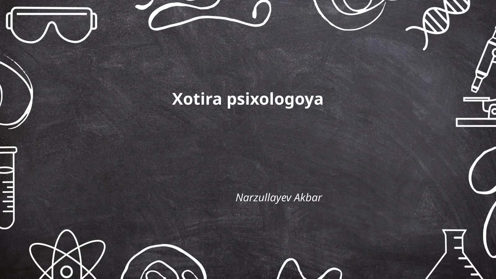 Xotira psixologoya 1