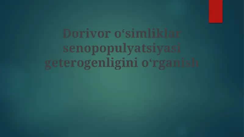 O'zgaruvchanlik va o'simliklar moslashuvi 1