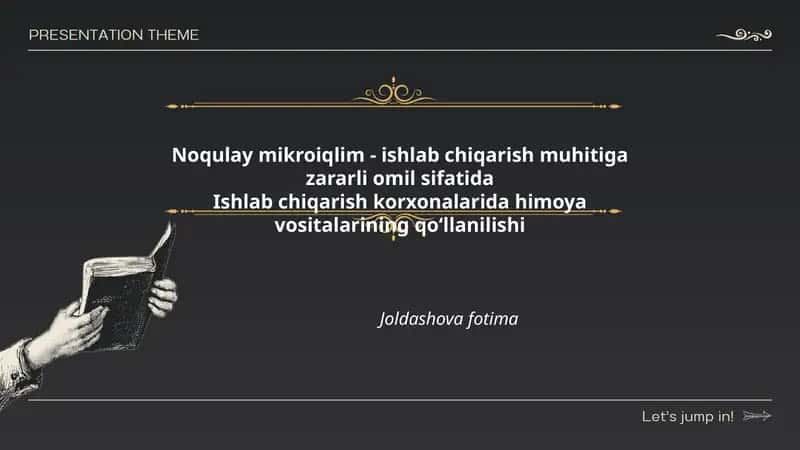 Noqulay mikroiqlim - ishlab chiqarish muhitiga zararli omil sifatida 1