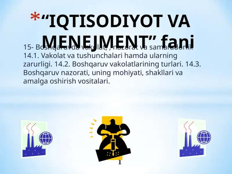IQTISODIYOT VA MENEJMENT 1