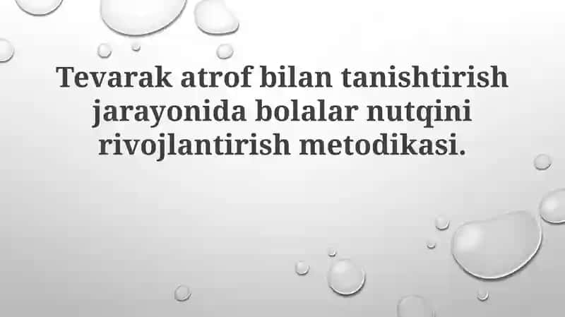 Nutqni rivojlantirish bo'yicha amaliy mashg'ulotlar va metodik tavsiyalar