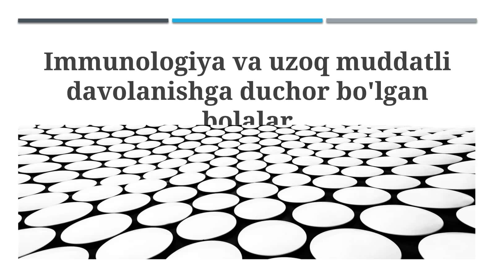 Immunologiya va uzoq muddatli davolanishga duchor bo'lgan bolalar 1