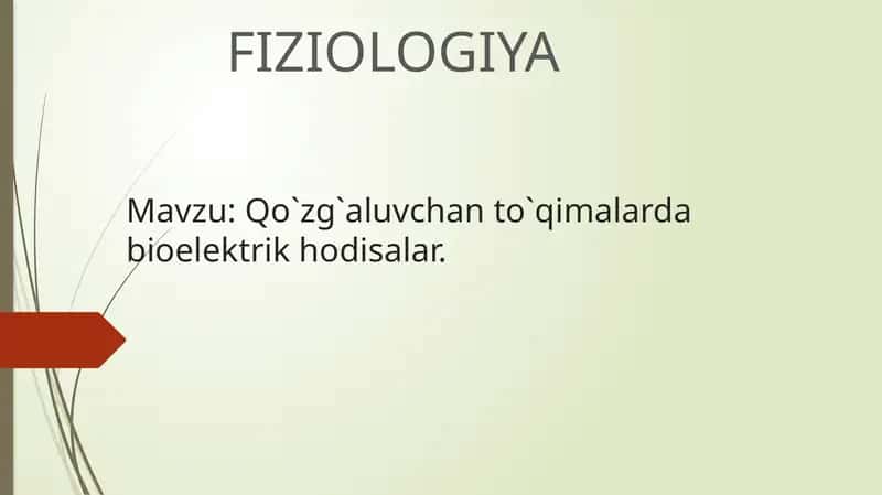 Qo`zg`aluvchan to`qimalar 1