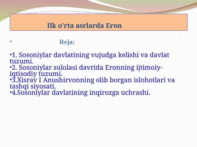 Sosoniylar davlatining vujudga kelishi va davlat tuzumi 1
