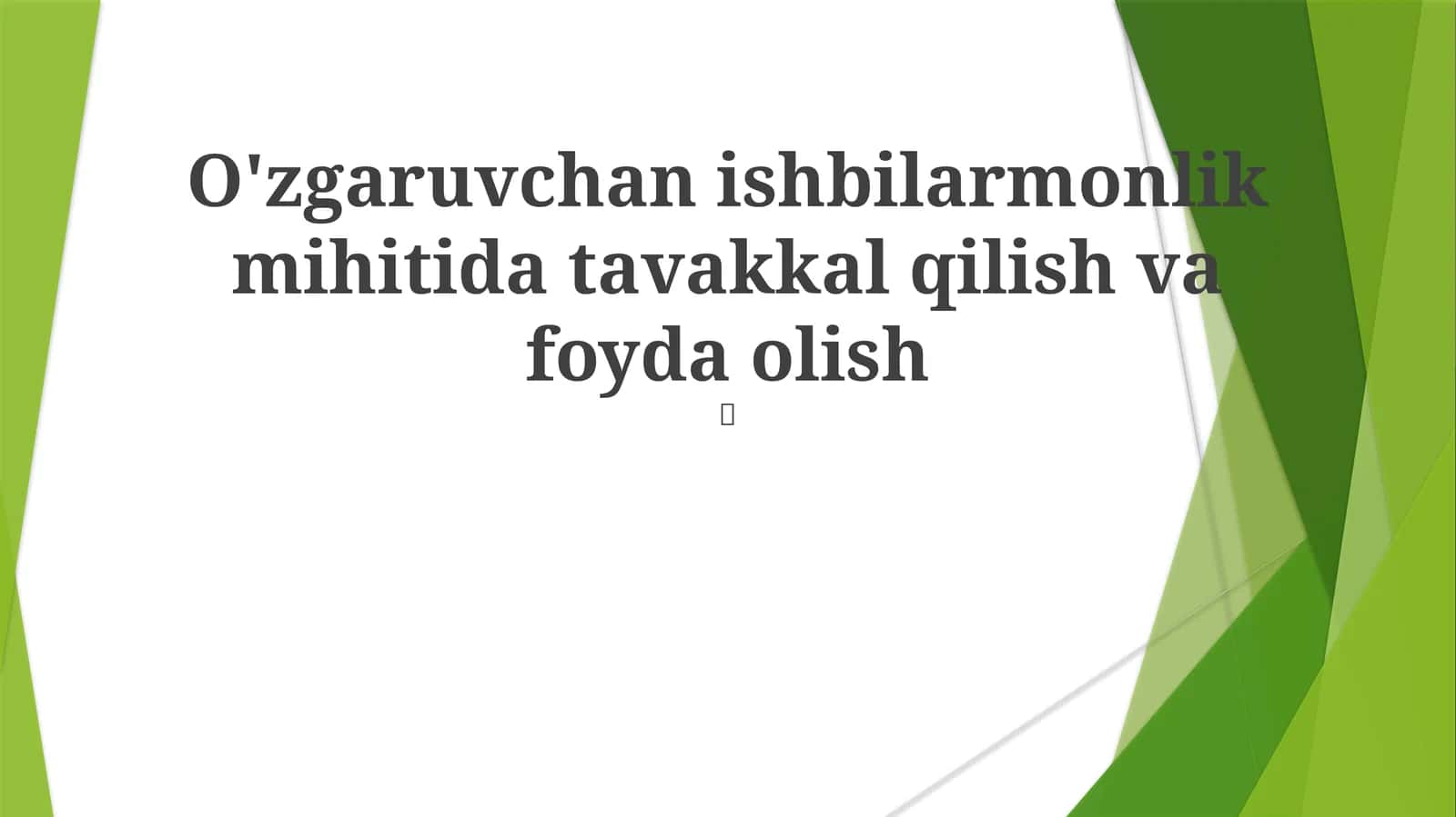 Strategik Xatarlarni Kamaytirish va Foydani Maksimalashtirish 1