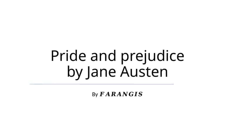 Pride and Prejudice by Jane Austen 1