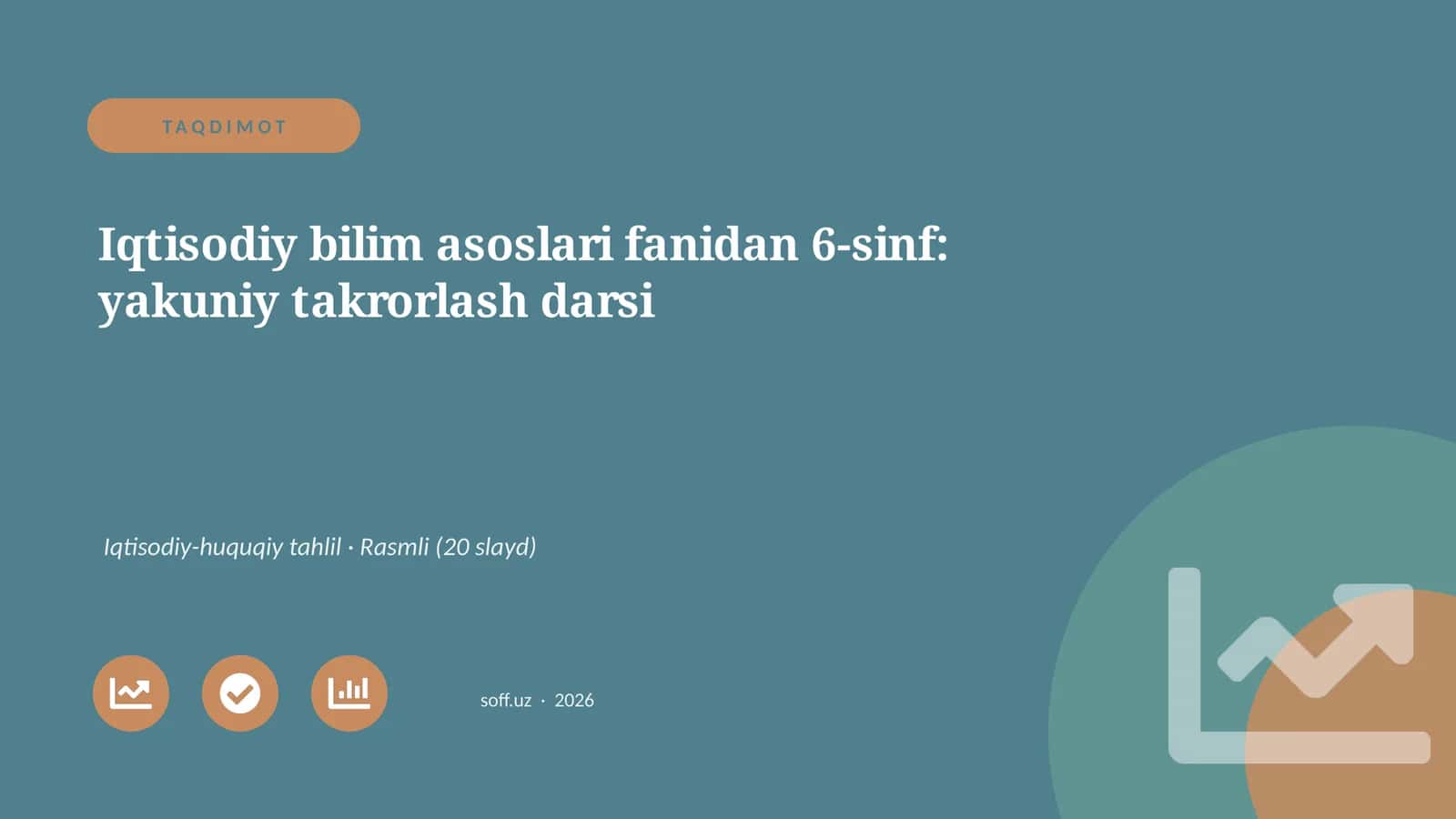 Iqtisodiy bilim asoslari fanidan 6-sinf: yakuniy takrorlash darsi 1