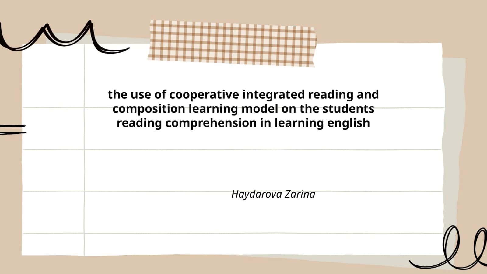 the use of cooperative integrated reading and composition learning model on the students reading comprehension in learning english 1