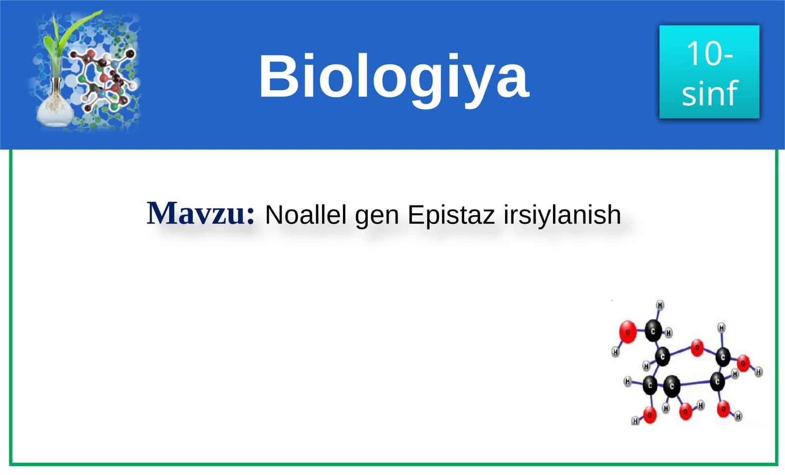 Noallel genlar epistasis irsiylanishi 1