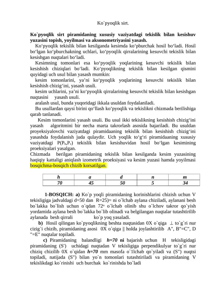 Ko`pyoqlik sirt 1