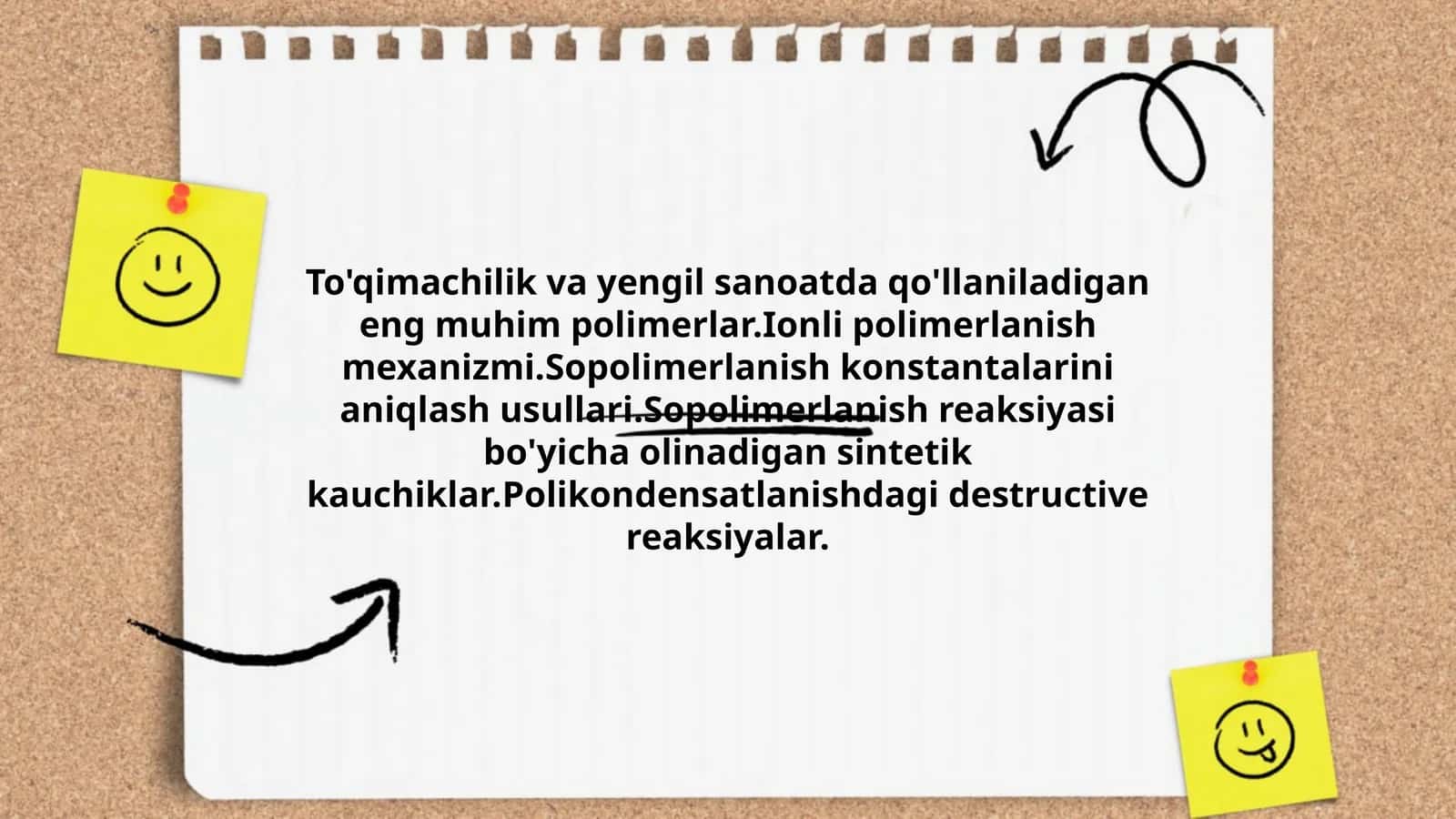 Sopolimerlanish va polikondensatlanish bo'yicha texnika va texnologiya 1