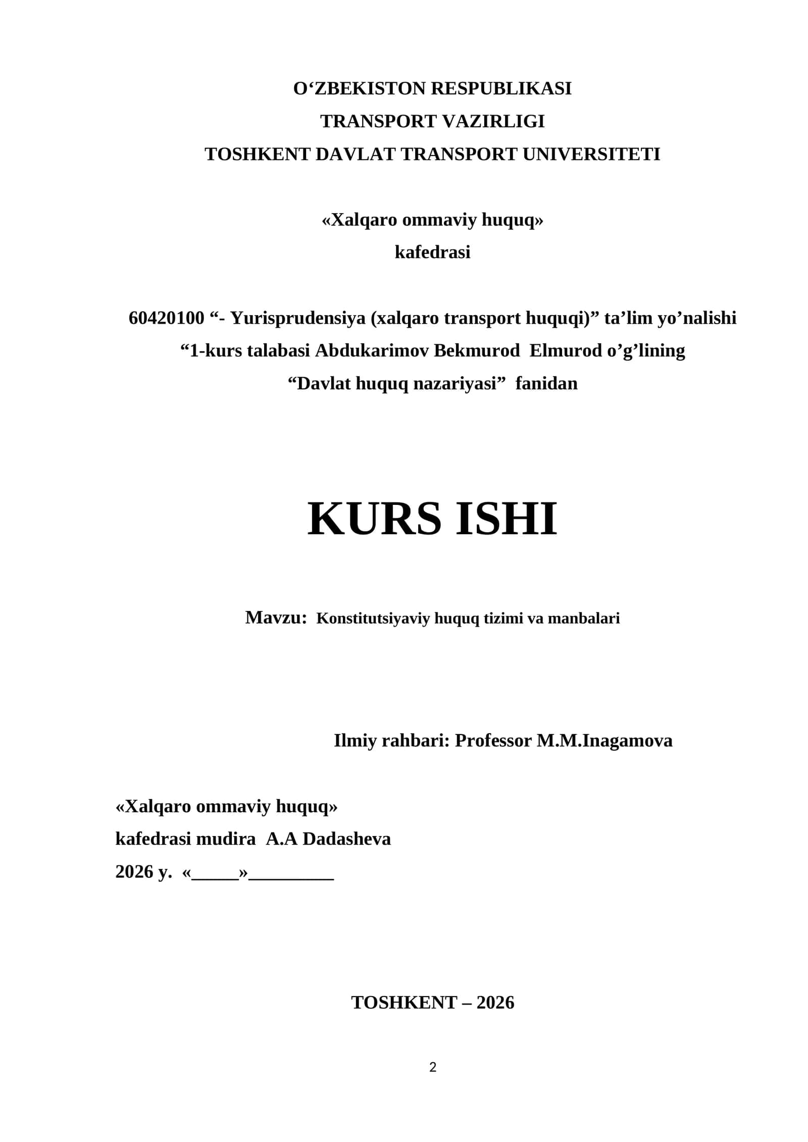 Konstitutsiyaviy huquq tizimi va manbalari 1