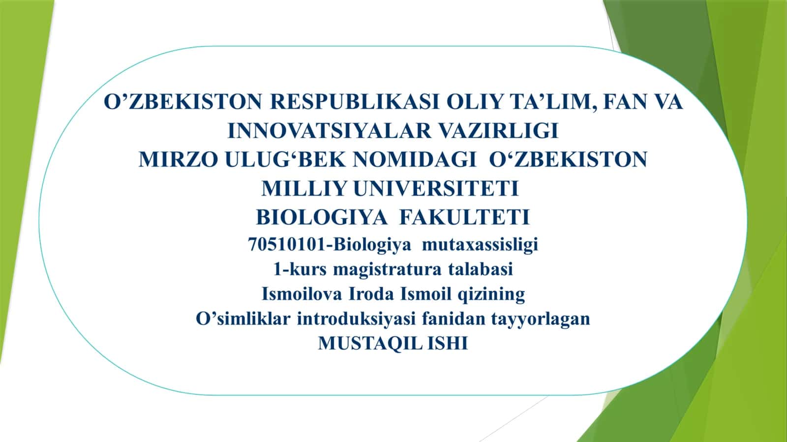 Dorivor va efir moyli oʻsimliklar introduksiyasi 1