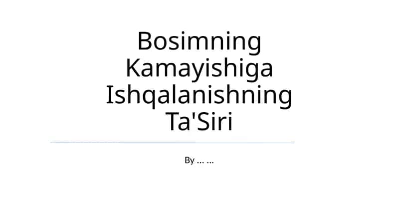 Bosimning Kamayishiga Ishqalanishning Ta'Siri 1