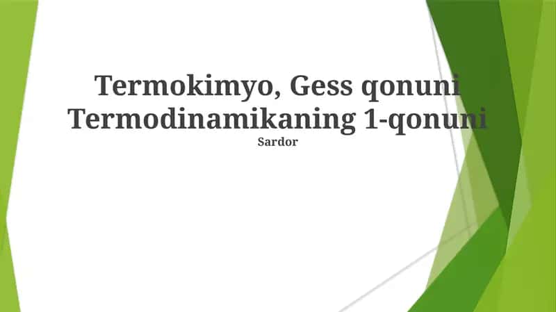 Termokimiya 1