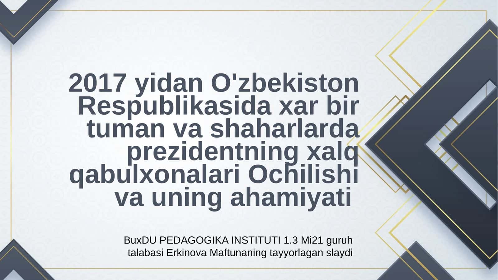 Xalqqabulxonalari O'zbekiston Respublikasi Prezidentining to'g'risida 1