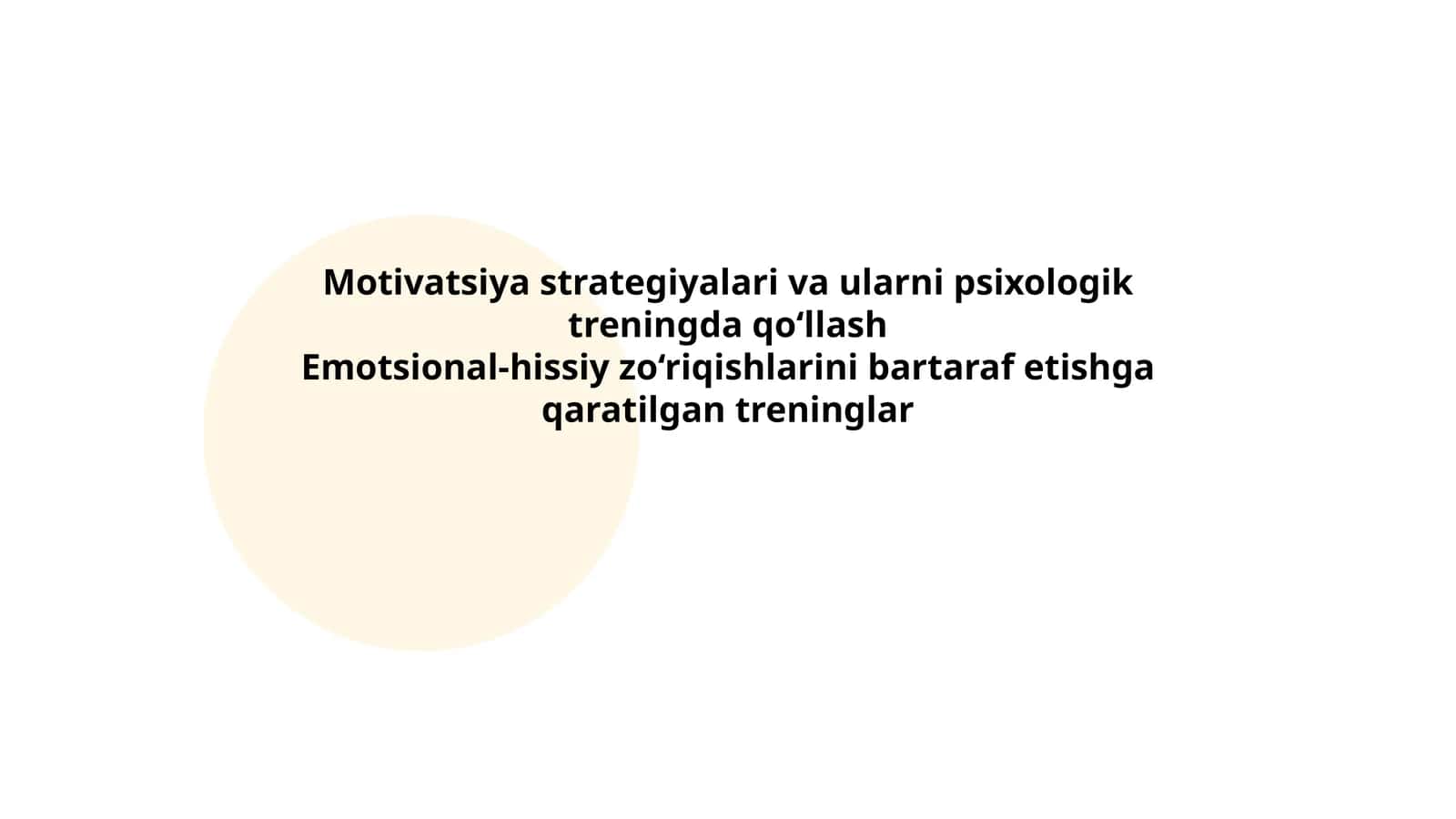 Motivatsiya strategiyalari va ularni psixologik treningda qo‘llash 1