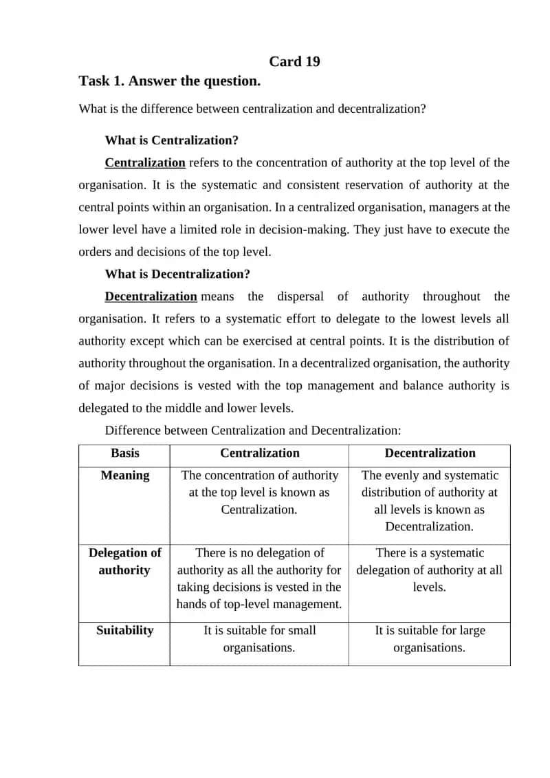 Centralization and Decentralization 1