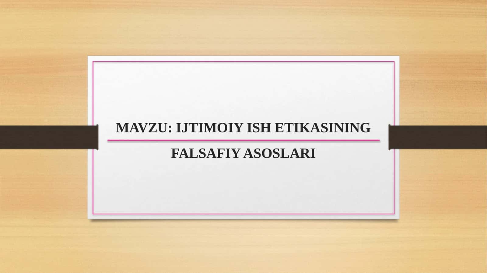 AXLOQIY TA'LIMOTLAR TARIXI 1