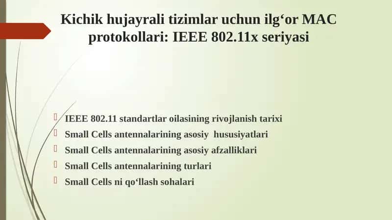 IEEE 802.11 x seriyasi 1